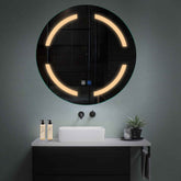 LED Spiegel Rund | Touch-Schalter | Anti-Beschlag-Funktion | Warmweißes Licht - Reyze Seria Salono Model 2